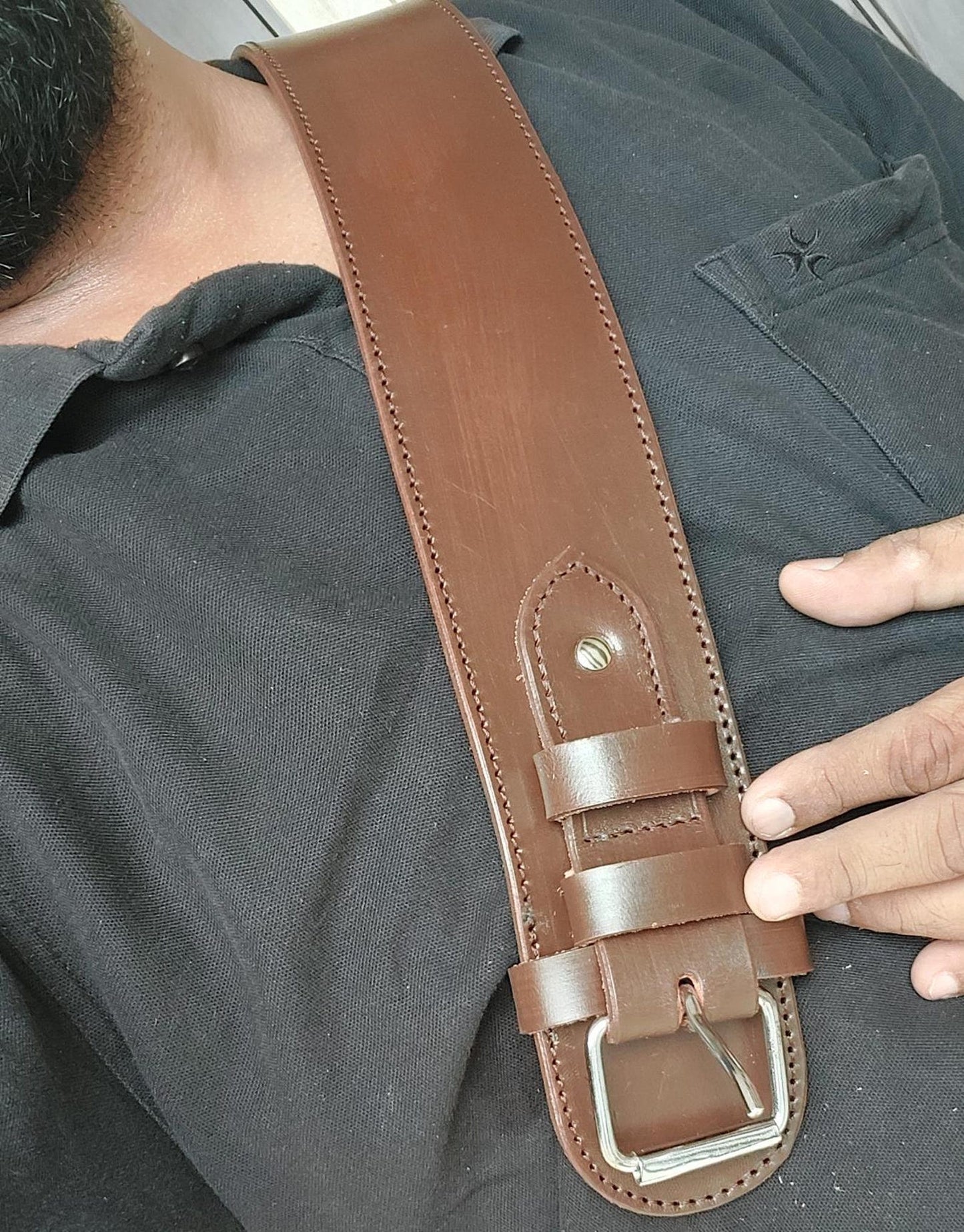 Western Leather Gun Holster & Belt – Left Hand Draw – Handmade – Fits "3-5 To 8-9" Barrel – .22, 38/357 .44/45 Cal