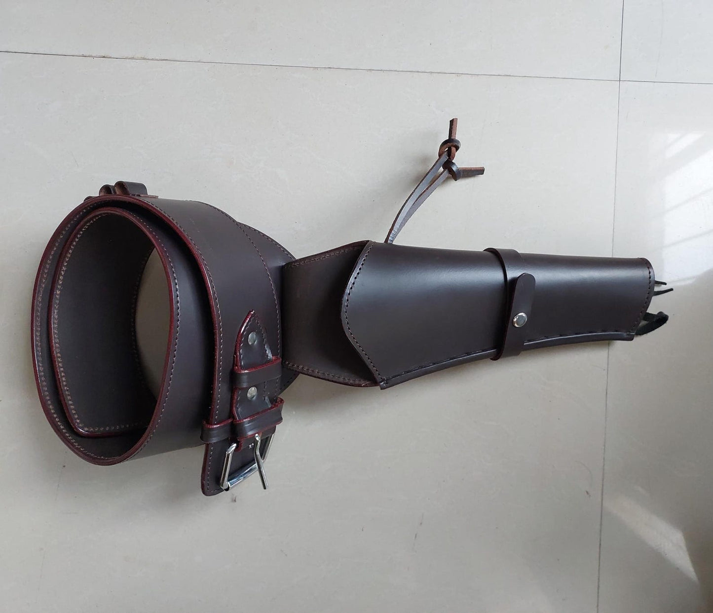 Western Gun Holster & Belt – Dual Color Handmade Leather – Fits 3.5" to 8.9" Revolver – .22 .38/357 .44/45 Cal – Cowboy Style