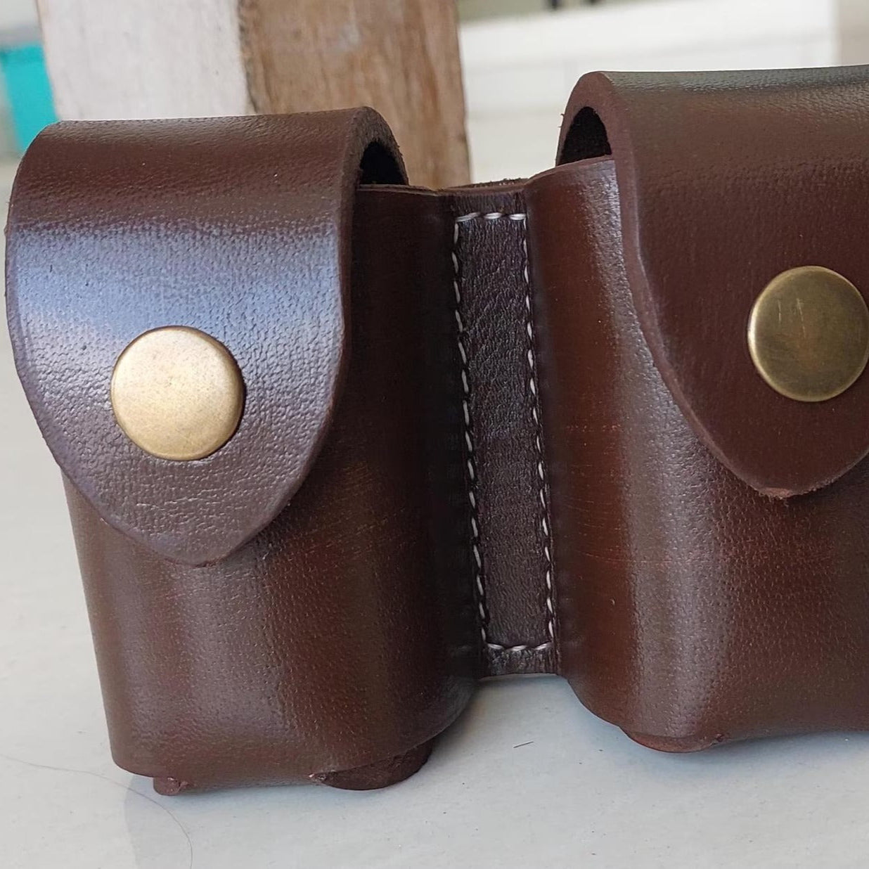 Western Leather Revolver Cylinder Case