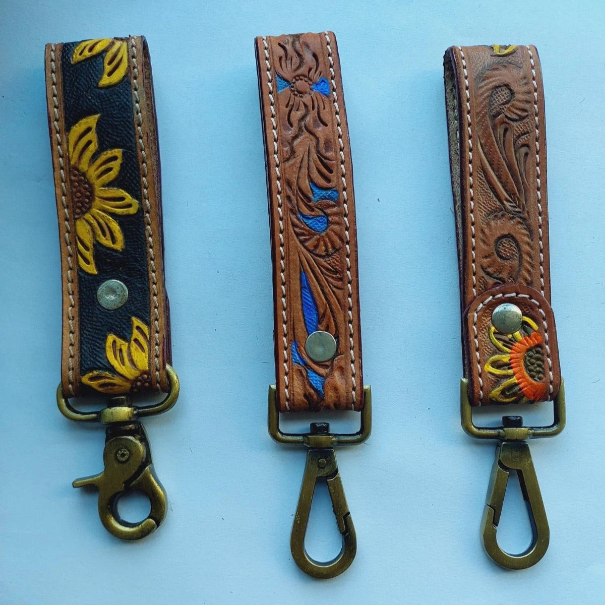 Christmas Gift Leather Keychain