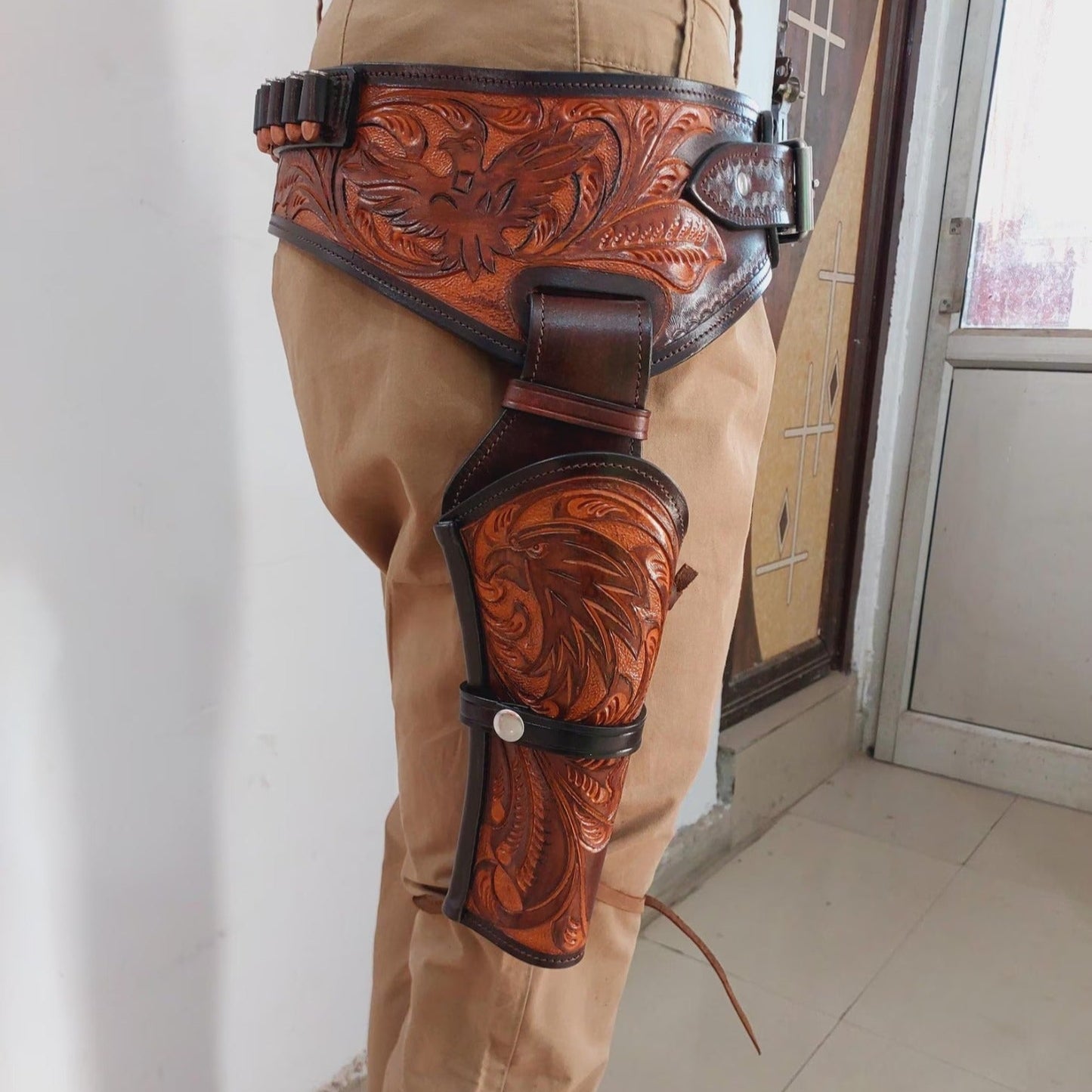 Western Gun Holster and Belt