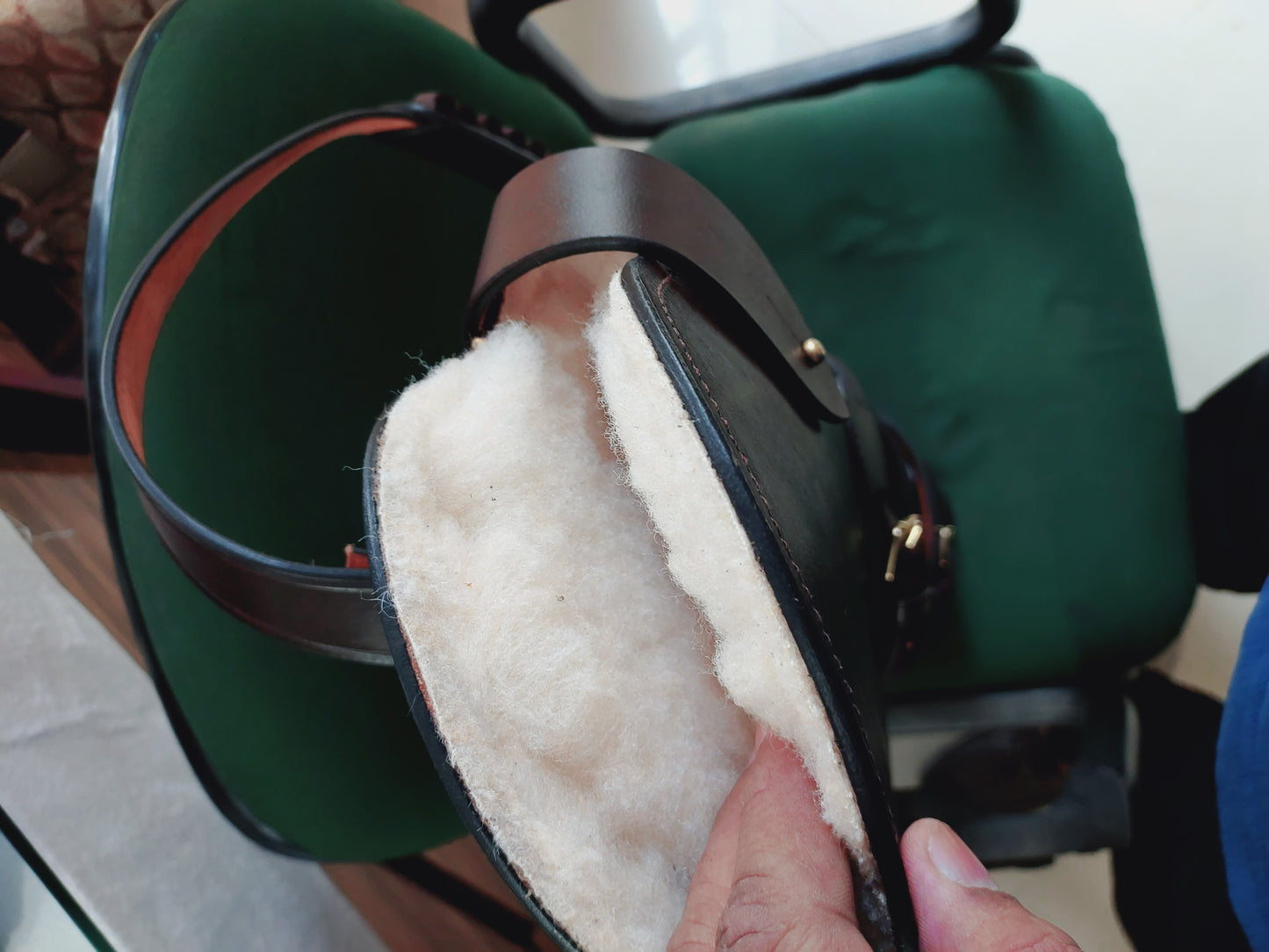 Western Rifle Scabbard – 22” Long – Hand Curved Full Grain Leather – Adjustable Shoulder Strap – Black Finish – Fits Mare’s Leg & Short Barrel Rifles