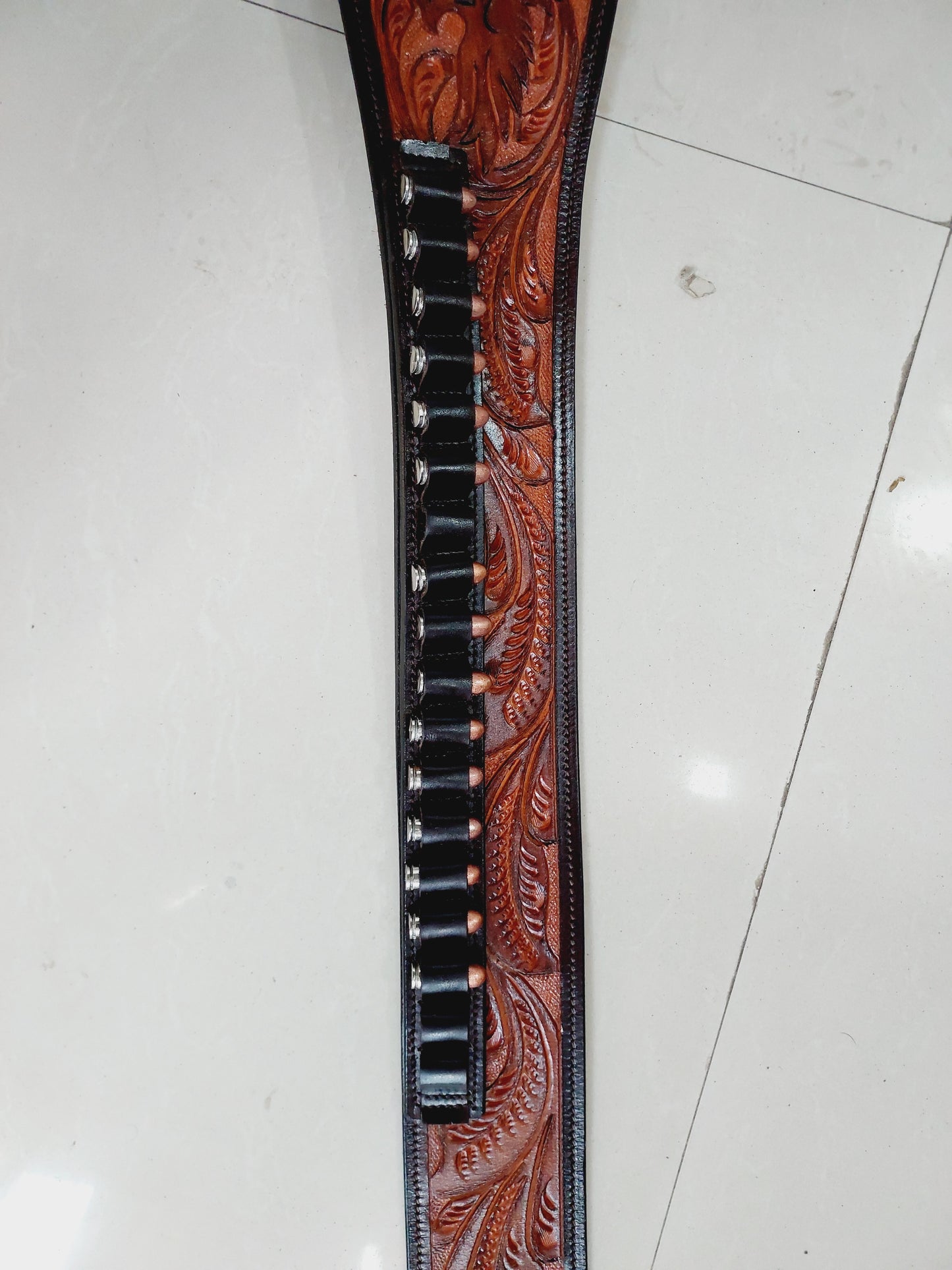 Western Gun Holster with Belt – Handmade Leather Holster for Revolvers – Fits 4" to 6.5" Barrel – Cowboy Fast Draw Style – Right Hand Draw- Brown