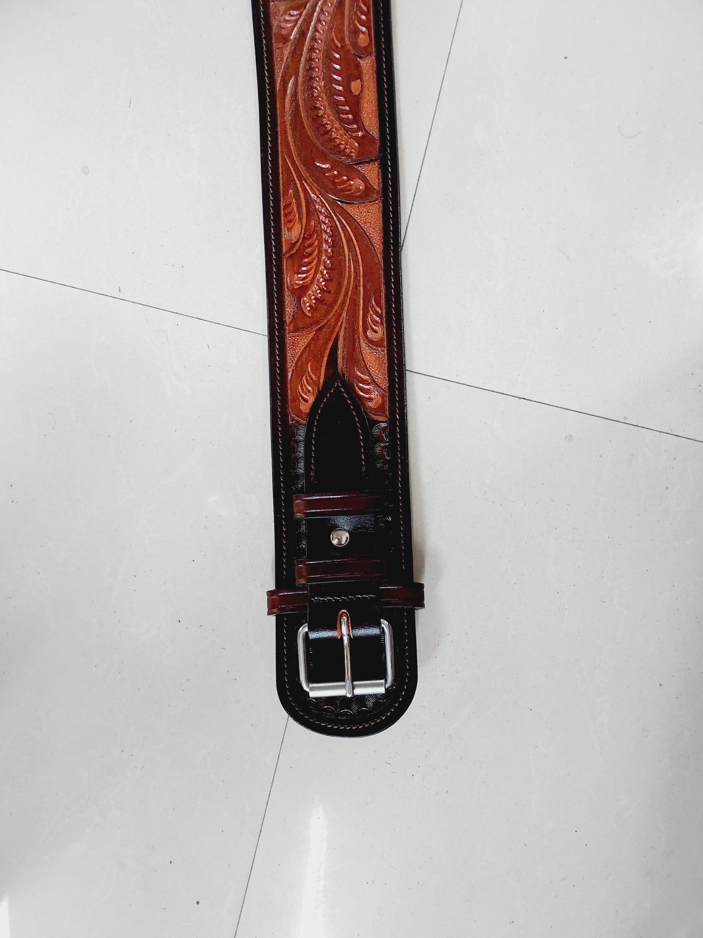 Western Gun Holster with Belt – Handmade Leather Holster for Revolvers – Fits 4" to 6.5" Barrel – Cowboy Fast Draw Style – Right Hand Draw- Brown