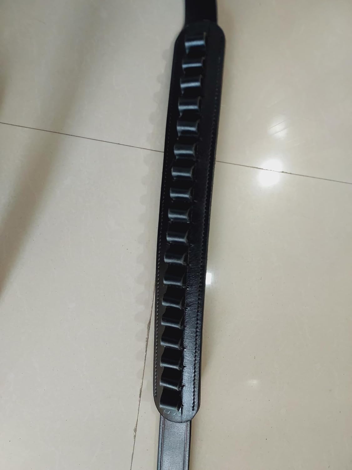 Western Rifle Scabbard – 22” Long – Hand Curved Full Grain Leather – Adjustable Shoulder Strap – Black Finish – Fits Mare’s Leg & Short Barrel Rifles