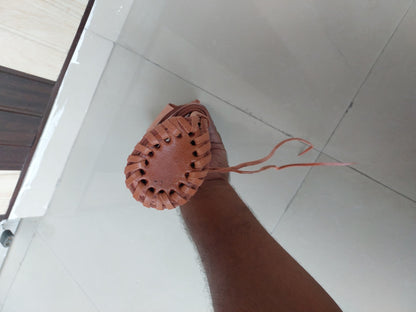 Mares Leg Leather Holster – 18" Handmade Western Gun Holster – Two-Tone Full Grain Leather – Fits Lever Action Pistols – Cowboy Style Saddle Scabbard