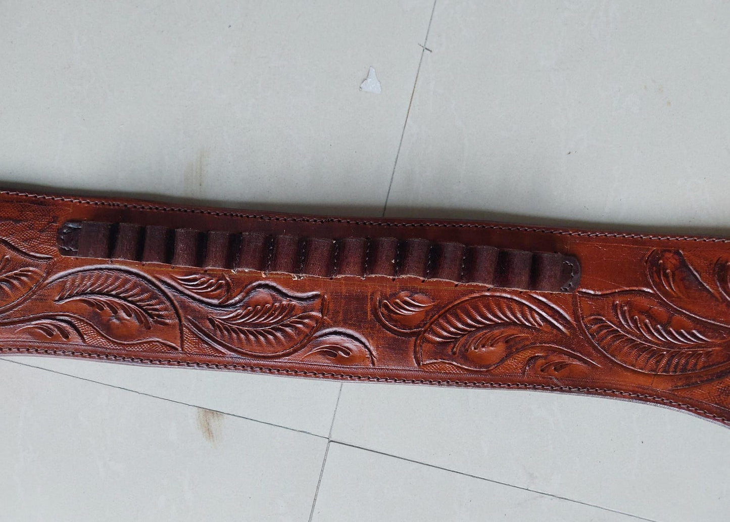 Western Gun Holster Belt – Dual Color Handmade Leather – Fits 3.5" to 8.9" Revolver – .22 .38/357, .44/45 Cal – Cowboy Style