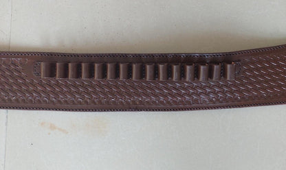 Handmade Western Leather Revolver Holster with Belt – Brown – Fits 3-5" to 8-9" Barrel – .22, .38/357, .44/45 Cal – Cowboy Style