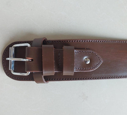 Western Leather Gun Holster & Belt – Left Hand Draw – Handmade – Fits "3-5 To 8-9" Barrel – .22, 38/357 .44/45 Cal