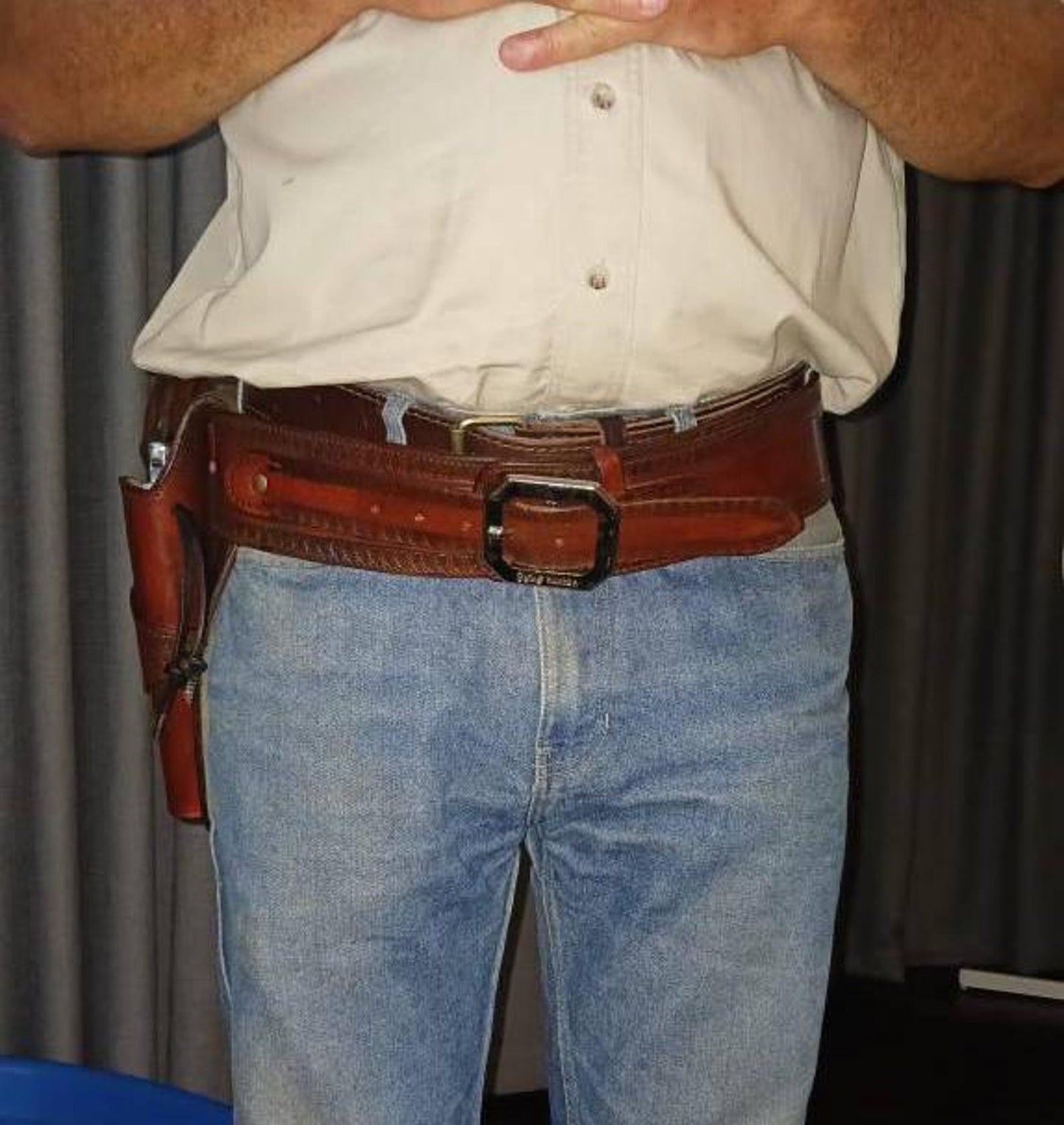 Western Gun Holster & Belt – Handmade Old West Cowboy Style – Genuine Leather – Fits .22, .38/.357, .44/.45 Revolvers