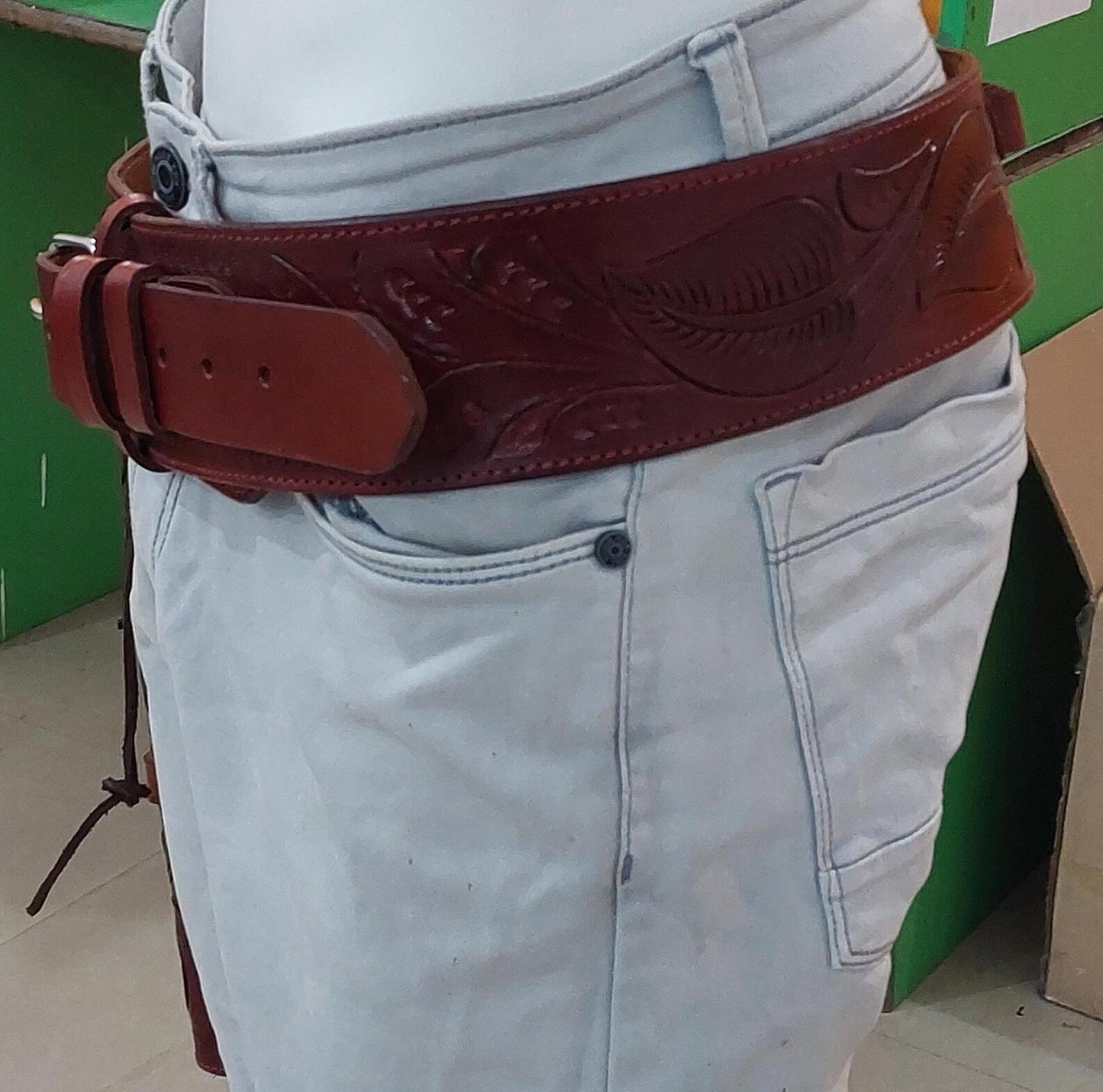 Custom Handmade Leather Revolver Holster Belt – Dual Color – Western Cowboy Style – Fits .22 .38/357 .44/45 Cal