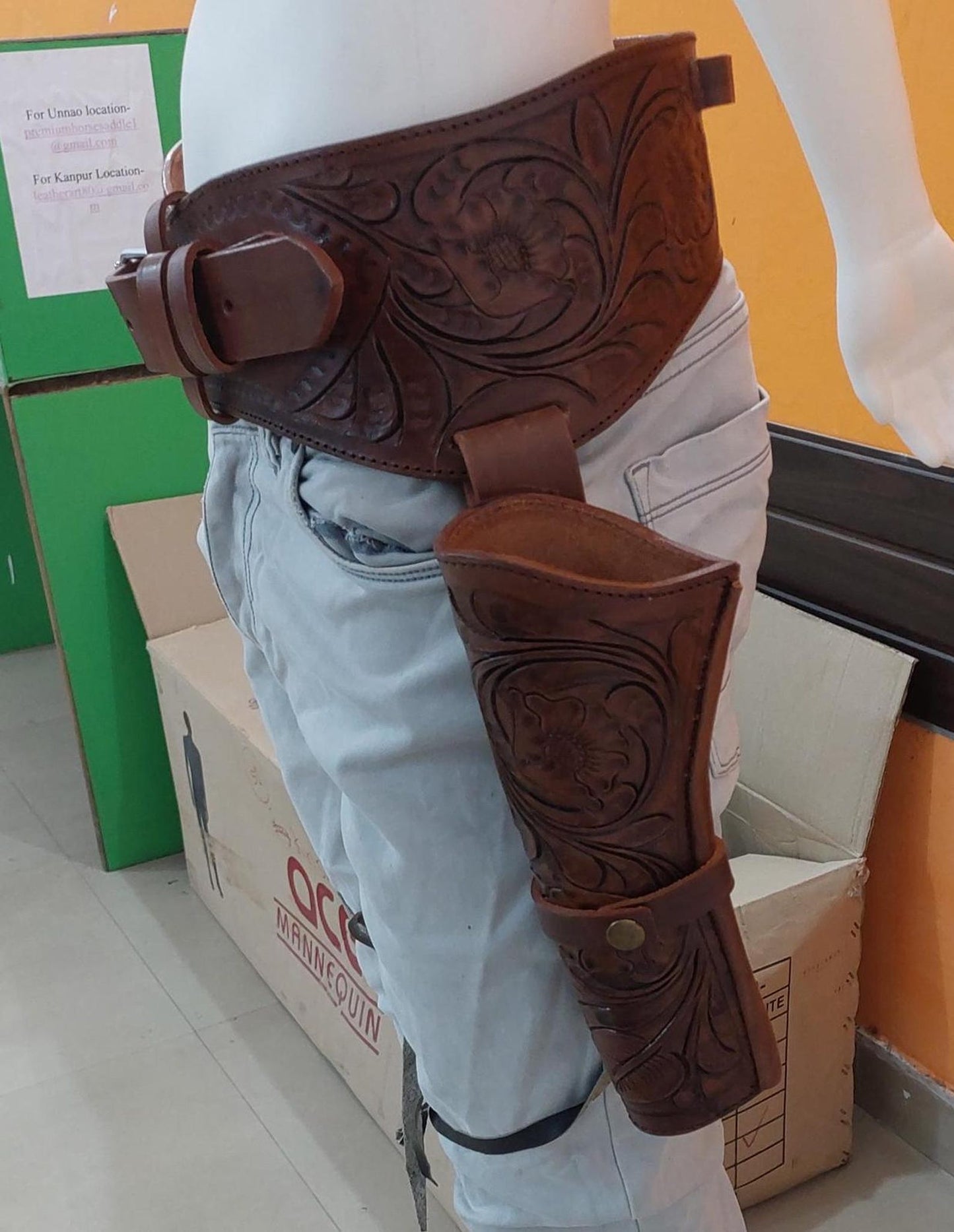 Dual Western Revolver Holster  Belt – Handmade Cowboy Leather Rig – Fits .22, .38/357, .44/45 – 4" to 6.5" Barrels