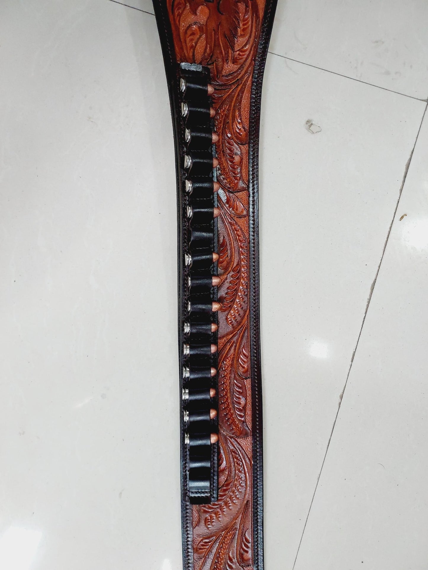 Cowboy Western Leather Gun Holster with Belt – Right Hand Draw – Handmade – Fits 3-4" to 8-9" Barrel Revolver – .22, .38/357, .44/45 Cal