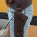 Western Cowboy Dual Cross Draw Gun Holster with Belt – Hand Tooled Leather – Fits 7" Barrel Revolvers – .22, .38/357, .44/45 Cal
