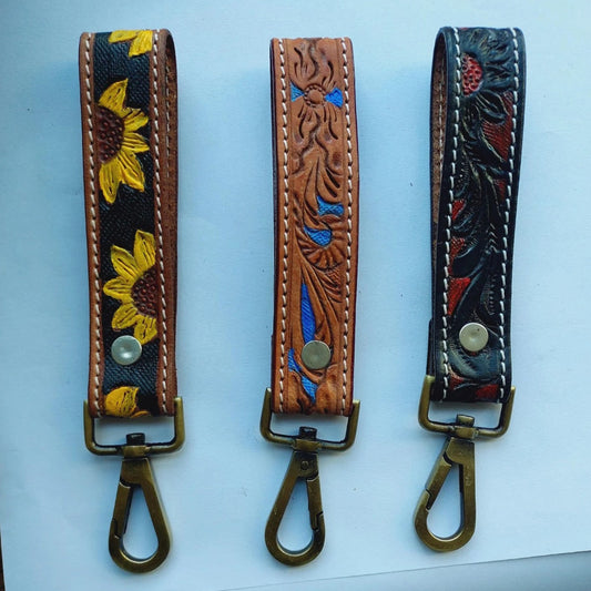 Christmas Gift Leather Keychain