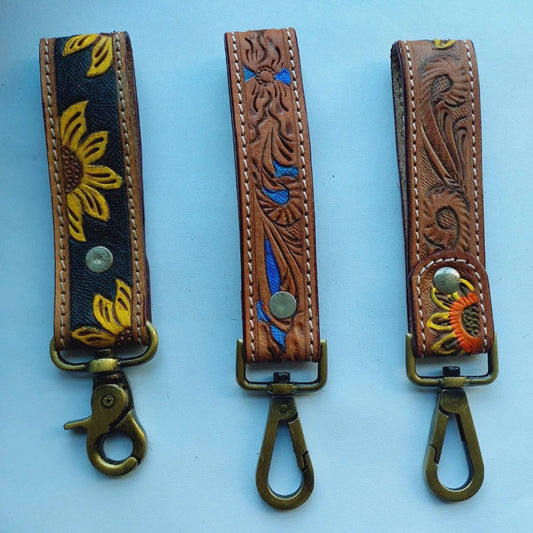 Christmas Gift Leather Keychain