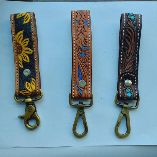 Christmas Gift Leather Keychain