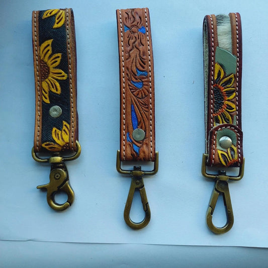 Christmas Gift Leather Keychain
