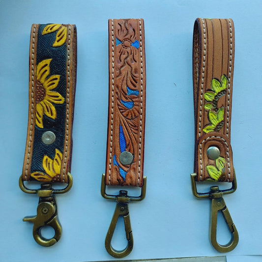 Christmas Gift Leather Keychain