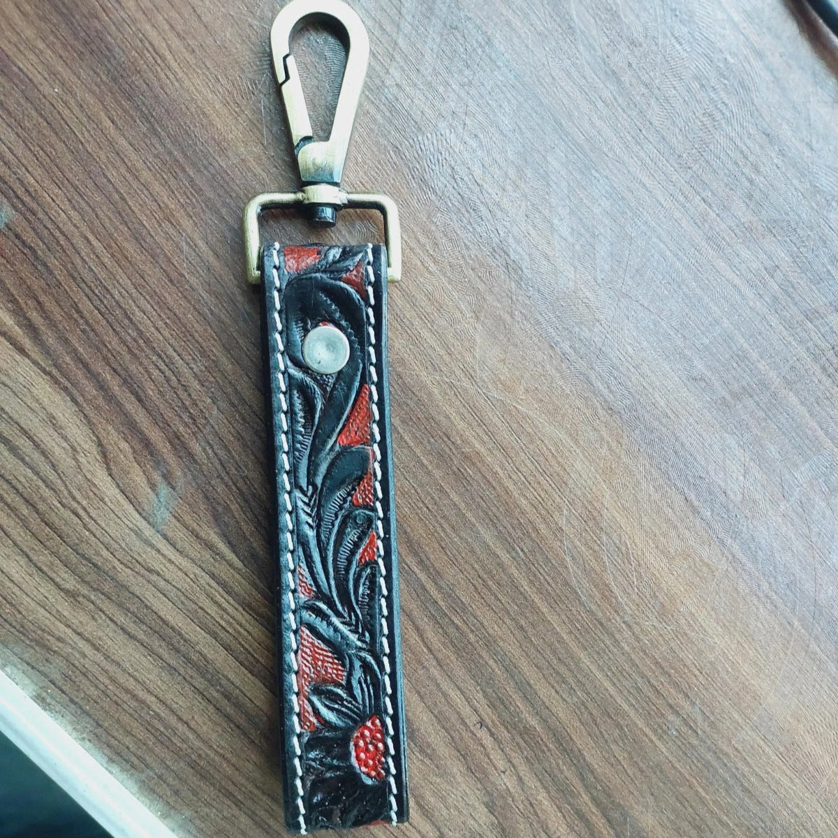 Christmas Gift Leather Keychain