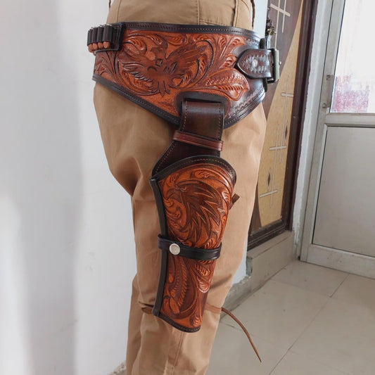 Western Gun Holster and Belt